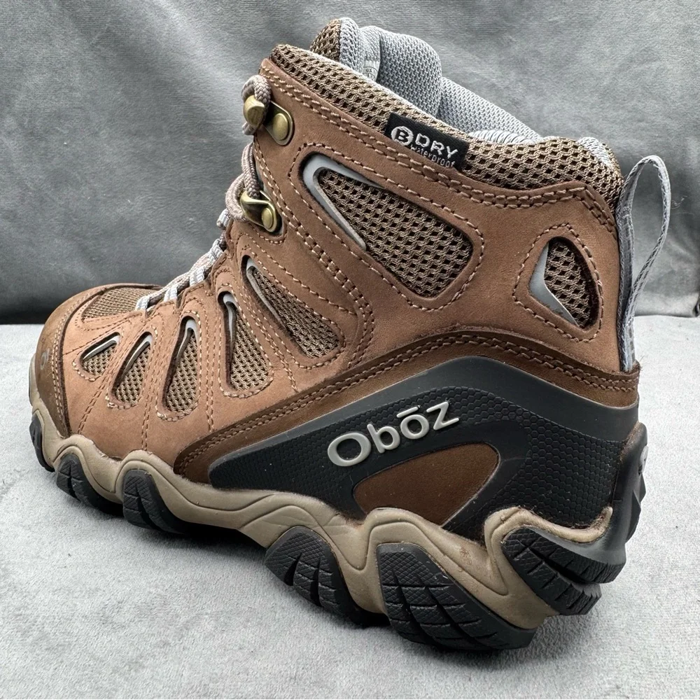 Oboz Sawtooth II Mid WP Women’s Size 9 Waterproof Hiking Boots Brown Leather - Picture 6 of 13